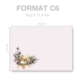 Briefumschläge Blumen & Blüten, BLUMENNEST 50 Briefumschläge - DIN C6 (162x114 mm) | selbstklebend | Online bestellen! | Paper-Media
