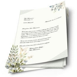 Briefpapier GRÜNE ZWEIGE - DIN A4 Format 20 Blatt
