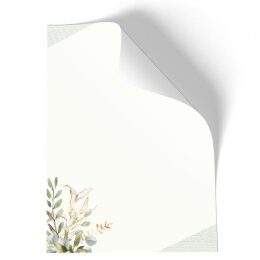 Briefpapier - Motiv GRÜNE ZWEIGE | Blumen & Blüten | Hochwertiges DIN A4 Briefpapier - 100 Blatt | 90 g/m² | einseitig bedruckt | Online bestellen!