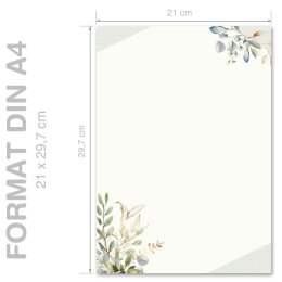 GRÜNE ZWEIGE Briefpapier Einladung CLASSIC 100 Blatt Briefpapier, DIN A4 (210x297 mm), A4C-8367-100