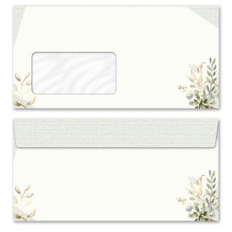 GRÜNE ZWEIGE Briefpapier Sets Blumenmotiv CLASSIC Briefpapier Set, 200 tlg., DIN A4 & DIN LANG im Set., SMC-8367-200