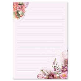 Briefpapier - Motiv BLÜTENZEIT | Blumen & Blüten Liebesbrief | Hochwertiges Briefpapier einseitig bedruckt | Online bestellen! | Paper-Media