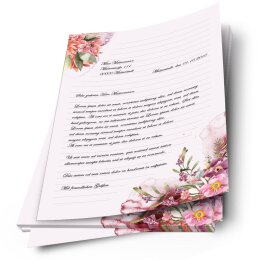 Briefpapier BLÜTENZEIT - DIN A4 Format 100 Blatt