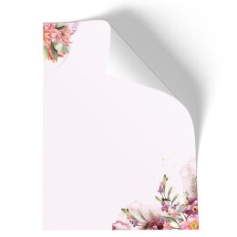 Briefpapier - Motiv BLÜTENZEIT | Blumen & Blüten | Hochwertiges DIN A6 Briefpapier - 100 Blatt | 90 g/m² | einseitig bedruckt | Online bestellen!