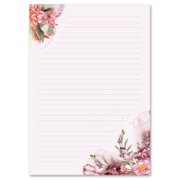 Briefpapier-Sets Blumen & Blüten, BLÜTENZEIT Briefpapier Set, 40 tlg. - DIN A4 & DIN LANG im Set. | Online bestellen! | Paper-Media