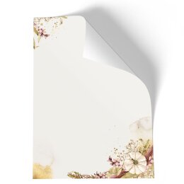Briefpapier - Motiv HERBSTGARTEN | Blumen & Blüten, Jahreszeiten - Herbst | Hochwertiges DIN A5 Briefpapier - 50 Blatt | 90 g/m² | einseitig bedruckt | Online bestellen!