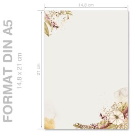 HERBSTGARTEN Briefpapier Herbstmotiv CLASSIC 100 Blatt Briefpapier, DIN A5 (148x210 mm), A5C-166-100