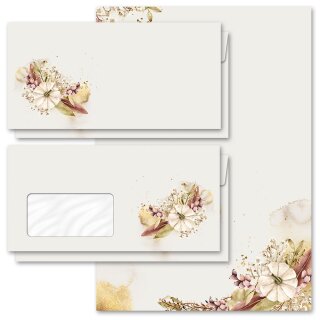 Briefpapier-Sets HERBSTGARTEN Blumen & Blüten, Jahreszeiten - Herbst, Briefpapier mit Umschlag, Paper-Media