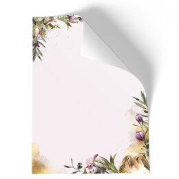Briefpapier - Motiv BLUMENNEST | Blumen & Blüten, Tierwelt | Hochwertiges DIN A5 Briefpapier - 250 Blatt | 90 g/m² | einseitig bedruckt | Online bestellen!