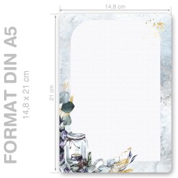 WINDLICHT Briefpapier Winter ROUNDED 50 Blatt Briefpapier, DIN A5 (148x210 mm), A5R-589-50