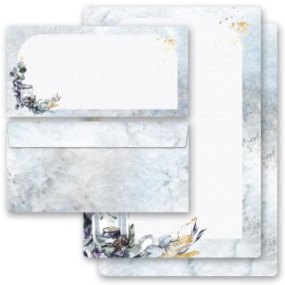 Motiv-Briefpapier Set WINDLICHT - 40-tlg. DL (ohne Fenster) Weihnachten, Briefpapier mit Umschlag, Paper-Media