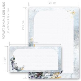 Briefpapier Set WINDLICHT - 40-tlg. DL (ohne Fenster)