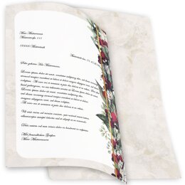 MISTELZWEIGE Briefpapier Weihnachtspapier ROUNDED , DIN A4, DIN A5 & DIN A6, MBR-7003