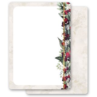 Briefpapier MISTELZWEIGE - DIN A5 Format 50 Blatt Weihnachten, Weihnachtspapier, Paper-Media