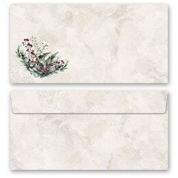 MISTELZWEIGE Briefpapier Sets Weihnachtsmotiv ROUNDED Briefpapier Set, 40 tlg., DIN A4 & DIN LANG im Set., SOR-7003-40