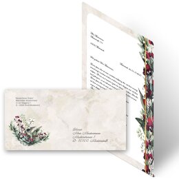Briefpapier Set MISTELZWEIGE - 100-tlg. DL (ohne Fenster)