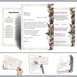 Briefpapier Set MISTELZWEIGE - 100-tlg. DL (ohne Fenster)
