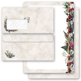 Motiv-Briefpapier Set MISTELZWEIGE - 40-tlg. DL (mit...