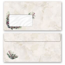 MISTELZWEIGE Briefpapier Sets Weihnachtsmotiv ROUNDED Briefpapier Set, 40 tlg., DIN A4 & DIN LANG im Set., SMR-7003-40