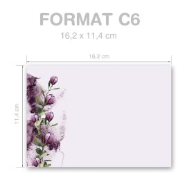 Briefumschläge Blumen & Blüten, KROKUSSE 10 Briefumschläge - DIN C6 (162x114 mm) | selbstklebend | Online bestellen! | Paper-Media