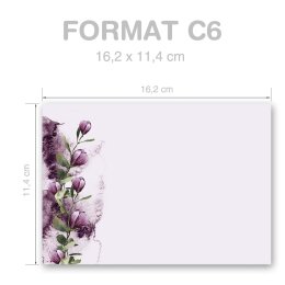 Briefumschläge Blumen & Blüten, KROKUSSE 25 Briefumschläge - DIN C6 (162x114 mm) | selbstklebend | Online bestellen! | Paper-Media