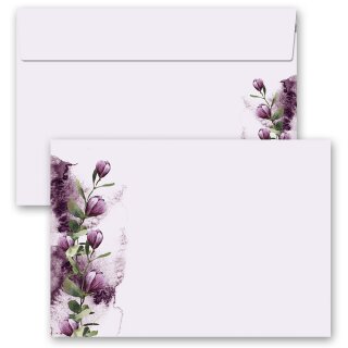 Briefumschläge KROKUSSE - 50 Stück C6 (ohne Fenster) Blumen & Blüten, Frühling, Paper-Media