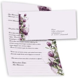 Briefpapier Set KROKUSSE - 40-tlg. DL (ohne Fenster)
