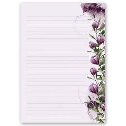 Briefpapier-Sets Blumen & Blüten, KROKUSSE Briefpapier Set, 100 tlg. - DIN A4 & DIN LANG im Set. | Online bestellen! | Paper-Media