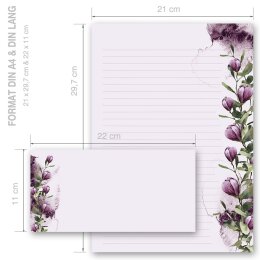 Briefpapier Set KROKUSSE - 100-tlg. DL (ohne Fenster)