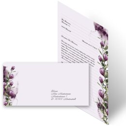 Briefpapier Set KROKUSSE - 100-tlg. DL (ohne Fenster)
