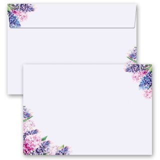 Briefumschläge HYAZINTHEN - 25 Stück C6 (ohne Fenster) Blumen & Blüten, Große Auswahl, Paper-Media