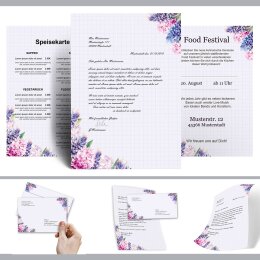 Briefpapier Set HYAZINTHEN - 100-tlg. DL (ohne Fenster)