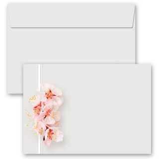 Briefumschläge KIRSCHBLÜTEN - 50 Stück C6 (ohne Fenster) Blumen & Blüten, Farbig, Paper-Media