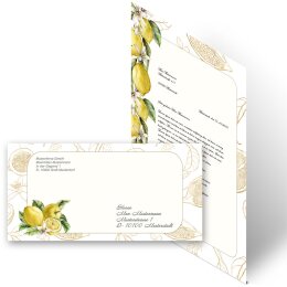 Motivpapier Set ZITRONEN - 20-tlg. DL (ohne Fenster)