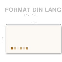 Briefumschläge Besondere Anlässe, VIERECKE 50 Briefumschläge (ohne Fenster) - DIN LANG (220x110 mm) | selbstklebend | Online bestellen! | Paper-Media