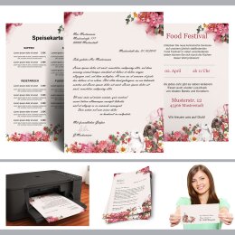Briefpapier BLUMENHASEN - DIN A4 Format 250 Blatt