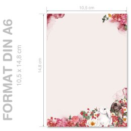BLUMENHASEN Briefpapier Frühlingsmotiv CLASSIC 100 Blatt Briefpapier Paper-Media A6C-701-100