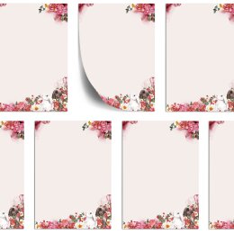 Briefpapier BLUMENHASEN - DIN A6 Format 100 Blatt