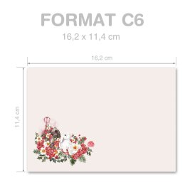 Briefumschläge Blumen & Blüten, BLUMENHASEN 10 Briefumschläge - DIN C6 (162x114 mm) | selbstklebend | Online bestellen! |