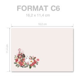 Briefumschläge Blumen & Blüten, BLUMENHASEN 25 Briefumschläge - DIN C6 (162x114 mm) | selbstklebend | Online bestellen! |