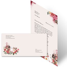 Briefpapier Set BLUMENHASEN - 40-tlg. DL (ohne Fenster)