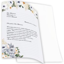 HASENWIESE Briefpapier Tiere CLASSIC 250 Blatt Briefpapier, DIN A4 (210x297 mm), A4C-8374-250