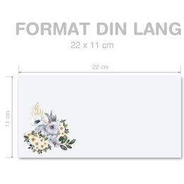 HASENWIESE Briefumschläge Tiere CLASSIC 10 Briefumschläge (ohne Fenster) Paper-Media DLOF-8374-10