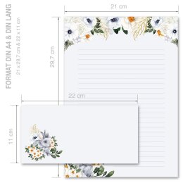 Motivpapier Set HASENWIESE - 20-tlg. DL (ohne Fenster)