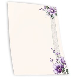 Motivpapier LILA BLUMEN - DIN A5 Format 250 Blatt