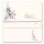 Briefumschläge Blumen & Blüten, LILA BLUMEN 100 Briefumschläge (ohne Fenster) - DIN LANG (220x110 mm) | selbstklebend | Online bestellen! | Paper-Media