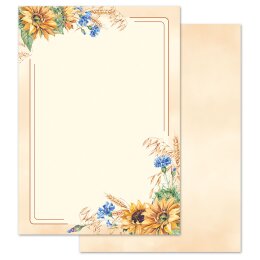 Briefpapier SPÄTSOMMER - DIN A4 Format 20 Blatt...