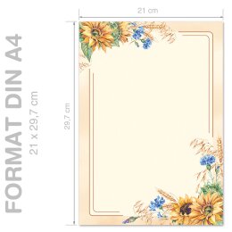 Motivpapier SPÄTSOMMER - DIN A4 Format 20 Blatt