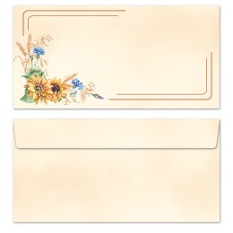 Briefumschläge SPÄTSOMMER - 25 Stück DIN LANG (ohne Fenster) Blumen & Blüten, Jahreszeiten - Sommer, Natur, Paper-Media
