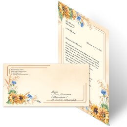 Briefpapier Set SPÄTSOMMER - 40-tlg. DL (ohne Fenster)